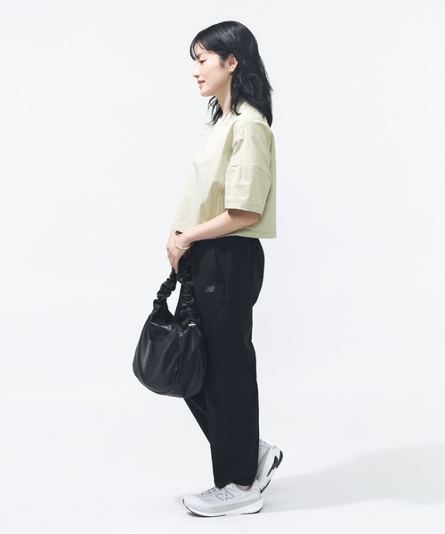 NEW BALANCE（ニューバランス）の「【別注】ニューバランス New Balance ボックスシルエットTシャツ 限定コラボ（Tシャツ/カットソー・レディース・ベビーピンク/ブラウン/ネイビー・L/S/M/XL）」の9枚目の写真