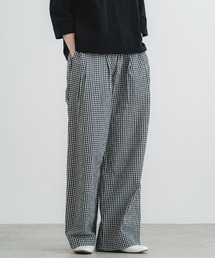 quadro（クオドロ）の「コットンマグワッシャーチェックツータックイージーパンツ（その他パンツ）」
