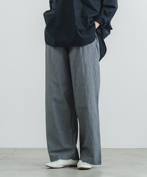 quadro（クオドロ）の「コットンマグワッシャーチェックツータックイージーパンツ（その他パンツ・レディース・チェック/ハウンドトゥース・FREE）」の2枚目の写真