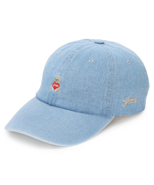 Guess(ゲス)の「HEARTBEAR Cap キャップ(キャップ・メンズ・ライトインディゴブルー/ホワイト・ONE SIZE)」の1枚目の写真