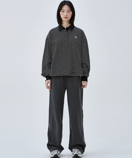 MALOUPE（マロップ）の「2305 ピグメントバレルフィットスウェットパンツ（ダークグレー）（スウェットパンツ・レディース・その他・SMALL/MEDIUM）」の3枚目の写真