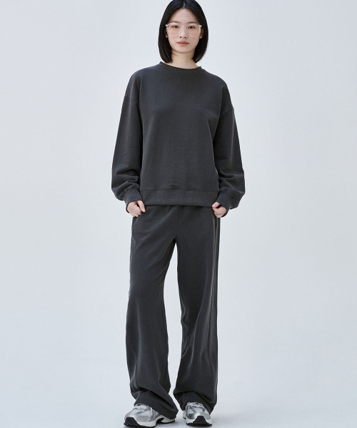 MALOUPE（マロップ）の「2305 ピグメントバレルフィットスウェットパンツ（ダークグレー）（スウェットパンツ・レディース・その他・SMALL/MEDIUM）」の7枚目の写真