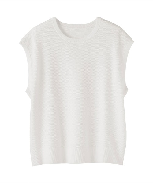 無印良品(ムジルシリョウヒン)の「婦人 強撚透かし編みノースリーブセーター(ニット/セーター・レディース・ダークグレー/サンドベージュ/ブラック/オフホワイト・S/M/L/XL)」の9枚目の写真