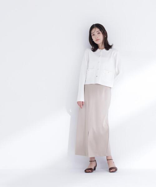 NATURAL BEAUTY BASIC（ナチュラルビューティーベーシック）の「【sweet掲載】◇【ちょうど、いい服】“きちんと見え上手”な襟付きニット（カーディガン/ボレロ・レディース・ライトグリーン/ネイビー/グレー系その他/ラベンダー/オフホワイト・FREE）」の15枚目の写真