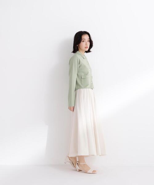 NATURAL BEAUTY BASIC（ナチュラルビューティーベーシック）の「【sweet掲載】◇【ちょうど、いい服】“きちんと見え上手”な襟付きニット（カーディガン/ボレロ・レディース・ライトグリーン/ネイビー/グレー系その他/ラベンダー/オフホワイト・FREE）」の9枚目の写真