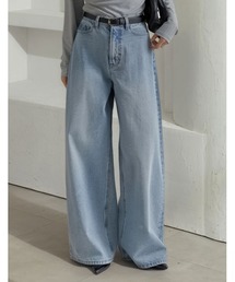 Re:EDIT（リエディ）の「[DENIM COLLECTION][低身長 高身長サイズ有]コットンブレンドルーズフィットバギーデニムパンツ（デニムパンツ）」