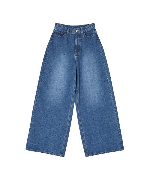 Re:EDIT（リエディ）の「[DENIM COLLECTION][低身長/高身長サイズ有]コットンブレンドルーズフィットバギーデニムパンツ（デニムパンツ・レディース・ブルー/ブラック/ライトブルー/ネイビー・SHORT/MEDIUM/TALL/LARGE）」の20枚目の写真