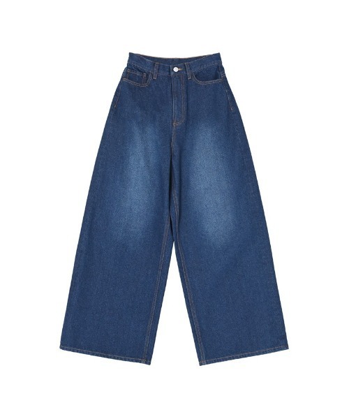 Re:EDIT（リエディ）の「[DENIM COLLECTION][低身長/高身長サイズ有]コットンブレンドルーズフィットバギーデニムパンツ（デニムパンツ・レディース・ブルー/ブラック/ライトブルー/ネイビー・SHORT/MEDIUM/TALL/LARGE）」の22枚目の写真