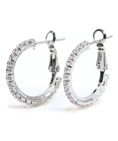 ANAP（アナップ）の「20mmストーン フープピアス（ピアス（両耳用）・レディース・シルバー/ゴールド・F）」の6枚目の写真