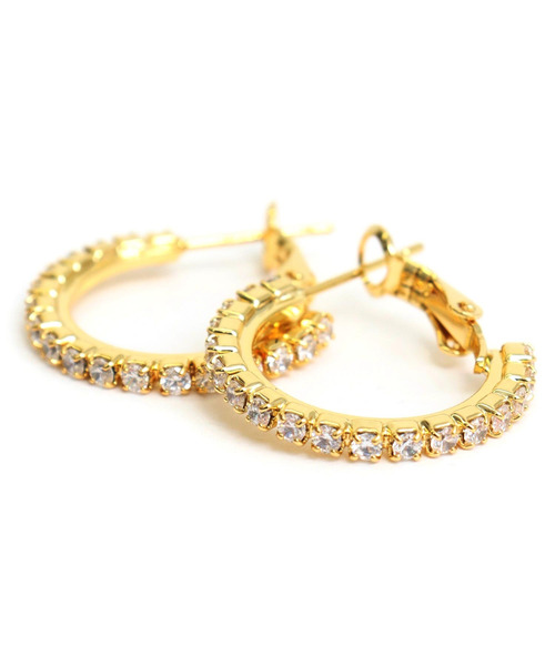 ANAP（アナップ）の「20mmストーン フープピアス（ピアス（両耳用）・レディース・シルバー/ゴールド・F）」の7枚目の写真