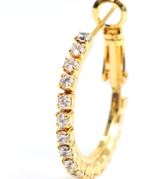 ANAP（アナップ）の「20mmストーン フープピアス（ピアス（両耳用）・レディース・シルバー/ゴールド・F）」の13枚目の写真