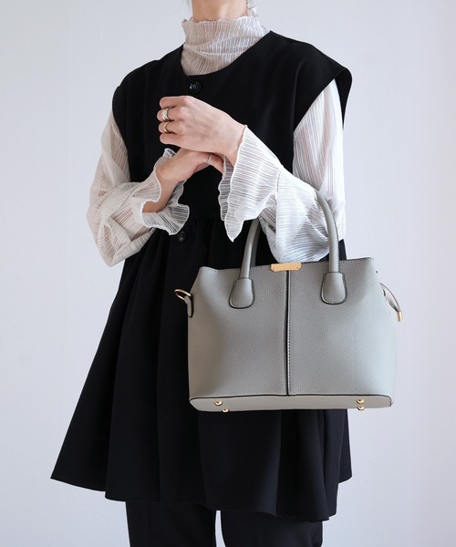 reca（レカ）の「2WAYバッグ（ショルダーバッグ・レディース・グレー/ブラック・ONE SIZE）」の12枚目の写真