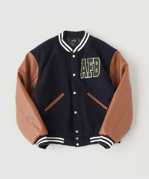 AFB(エーエフビー)の「AFB / エーエフビー EX VARSITY JACKET(スタジャン・メンズ・ネイビー・X-LARGE/LARGE/MEDIUM)」の2枚目の写真