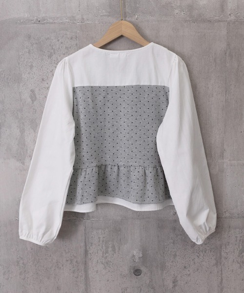 Miniministore(ミニミニストア)の「ドット柄ビスチェレイヤード風ブラウス長袖(シャツ/ブラウス・レディース・アイボリー/ブラック/ブラウン/グレー・FREE)」の22枚目の写真