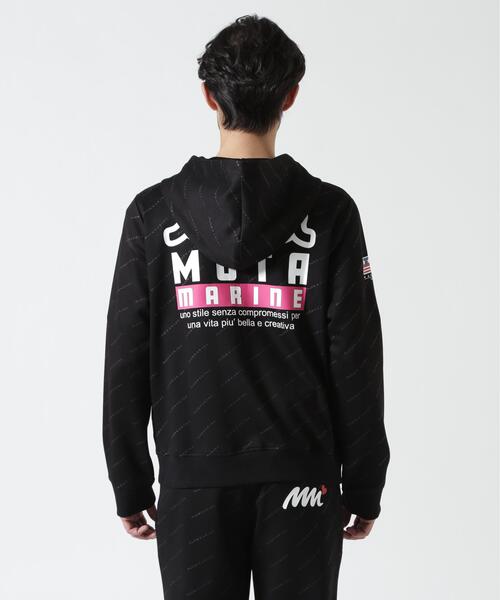 muta marine（ムータ・マリン）の「muta MARINE/ムータ マリン/別注 総柄フーディ（パーカー・メンズ・ブラック/グレー・XL/M/S/L）」の6枚目の写真