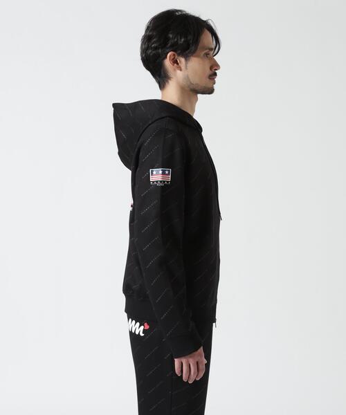 muta marine（ムータ・マリン）の「muta MARINE/ムータ マリン/別注 総柄フーディ（パーカー・メンズ・ブラック/グレー・XL/M/S/L）」の7枚目の写真