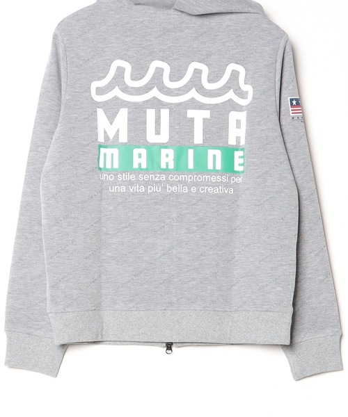 muta marine（ムータ・マリン）の「muta MARINE/ムータ マリン/別注 総柄フーディ（パーカー・メンズ・ブラック/グレー・XL/M/S/L）」の3枚目の写真