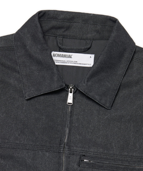 NOMANUAL（NOMANUAL）の「E.S WASHED WORK JACKET - WASHED BLACK（デニムジャケット・レディース・その他・LARGE/MEDIUM/X-LARGE）」の4枚目の写真