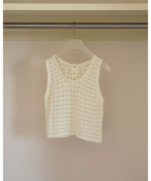 anuke（アンヌーク）の「Pattern Knit Tanktop（タンクトップ・レディース・アイボリー/グレー・FREE）」の13枚目の写真