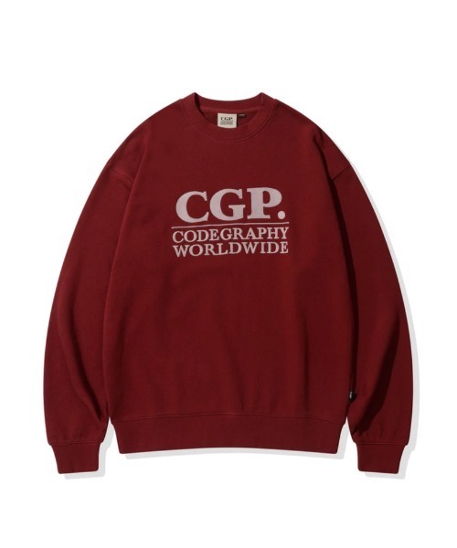 codegraphy（コードグラフィー）の「Square Logo Man-to-Man（スウェット・メンズ・バーガンディー/Black/Navy/オートミール・MEDIUM/SMALL/LARGE）」の6枚目の写真