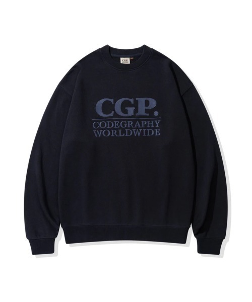 codegraphy（コードグラフィー）の「Square Logo Man-to-Man（スウェット・メンズ・バーガンディー/Black/Navy/オートミール・MEDIUM/SMALL/LARGE）」の7枚目の写真