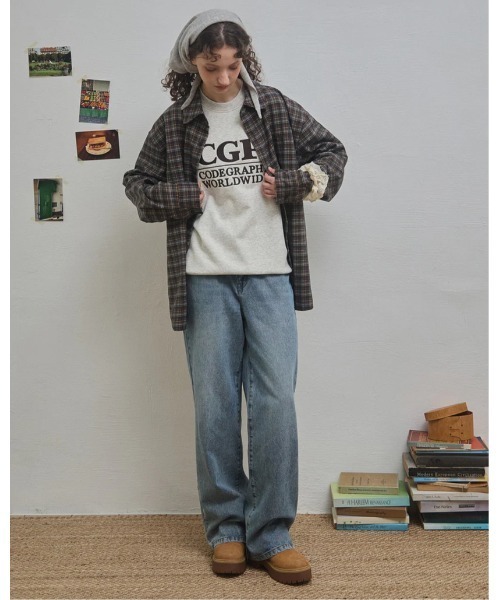 codegraphy（コードグラフィー）の「Square Logo Man-to-Man（スウェット・メンズ・バーガンディー/Black/Navy/オートミール・MEDIUM/SMALL/LARGE）」の8枚目の写真