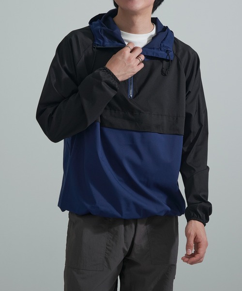 FORECAST(フォーキャスト)の「【FORECAST】防風ストレッチアノラック 2281(マウンテンパーカー・メンズ・ベージュ/ネイビー/チャコールグレー・LL/L)」の3枚目の写真
