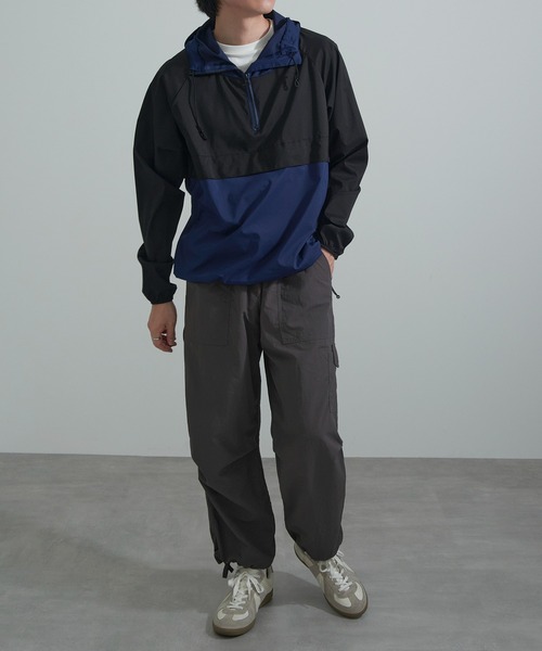 FORECAST(フォーキャスト)の「【FORECAST】防風ストレッチアノラック 2281(マウンテンパーカー・メンズ・ベージュ/ネイビー/チャコールグレー・LL/L)」の5枚目の写真