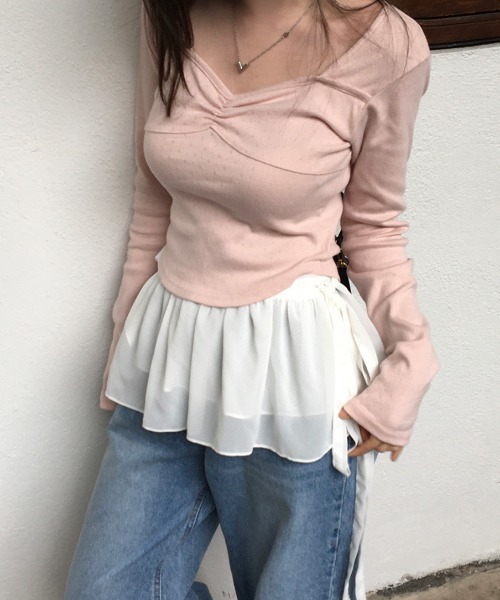 FAVORITO(ファヴォリート)の「レイヤードフリルスカート(スカート・レディース・ホワイト・F)」の21枚目の写真