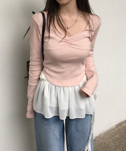 FAVORITO(ファヴォリート)の「レイヤードフリルスカート(スカート・レディース・ホワイト・F)」の19枚目の写真