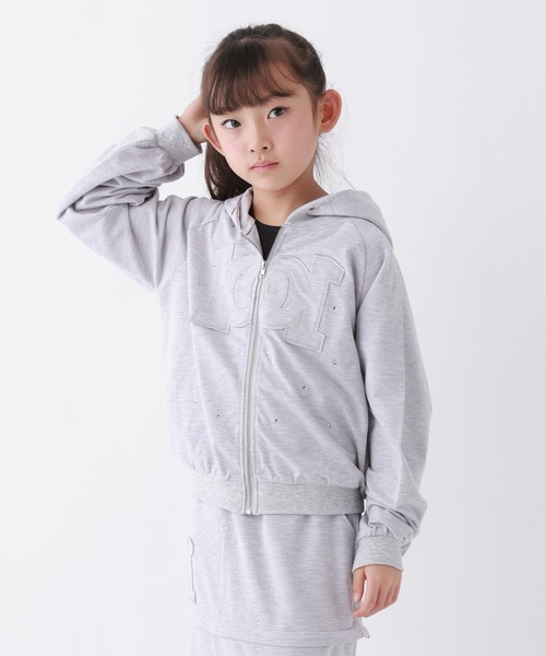 10C REPIPI(ジューシーレピピ)の「【10C REPIPI】ビジュールーズパーカー(パーカー・キッズ・ブラック系その他/グレー/ピンク系その他・120cm/130cm/140)」の2枚目の写真
