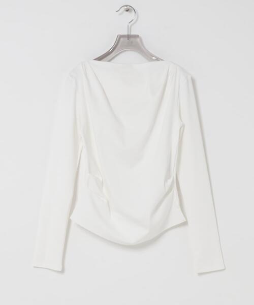 URBAN RESEARCH（アーバンリサーチ）の「2WAYドレープカットソー（Tシャツ/カットソー・レディース・チャコールグレー/オフホワイト・FREE）」の10枚目の写真