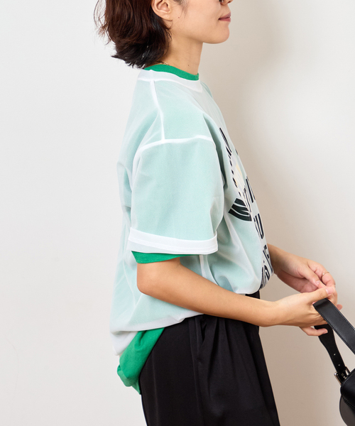 Bonum（ボナム）の「SHEER LOGO TEE（Tシャツ/カットソー・レディース・ホワイト・FREE）」の3枚目の写真