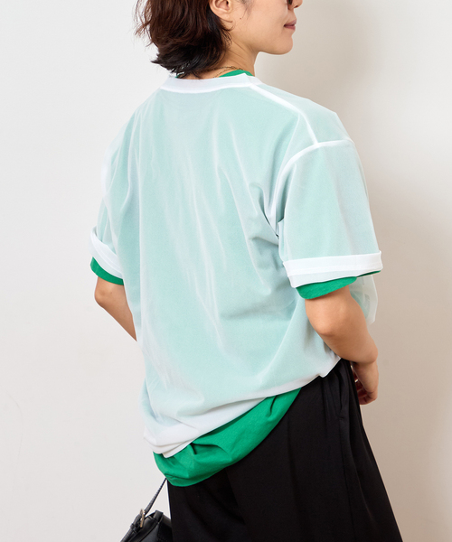 Bonum（ボナム）の「SHEER LOGO TEE（Tシャツ/カットソー・レディース・ホワイト・FREE）」の4枚目の写真