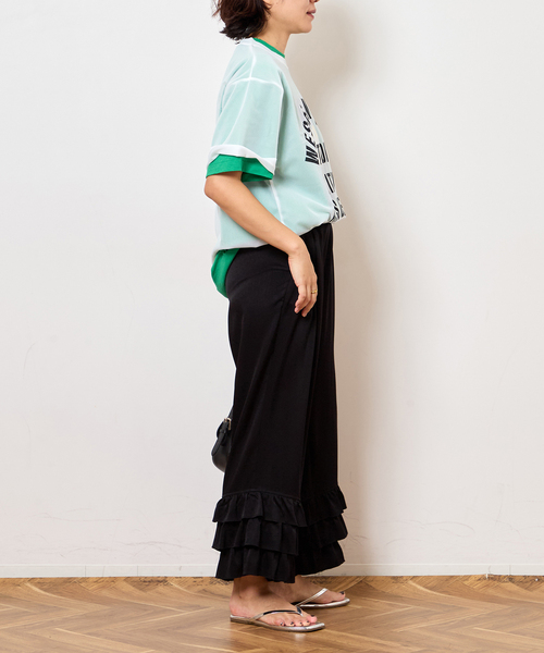 Bonum（ボナム）の「SHEER LOGO TEE（Tシャツ/カットソー・レディース・ホワイト・FREE）」の9枚目の写真