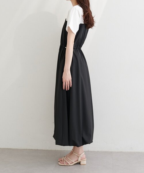 natural couture(ナチュラルクチュール)の「半袖ドッキングバルーンワンピース(ワンピース・レディース・チャコールグレー/ブラック/カーキ・FREE)」の14枚目の写真