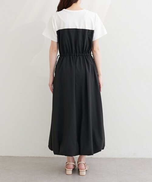 natural couture(ナチュラルクチュール)の「半袖ドッキングバルーンワンピース(ワンピース・レディース・チャコールグレー/ブラック/カーキ・FREE)」の15枚目の写真