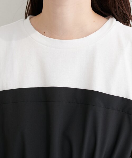 natural couture(ナチュラルクチュール)の「半袖ドッキングバルーンワンピース(ワンピース・レディース・チャコールグレー/ブラック/カーキ・FREE)」の16枚目の写真