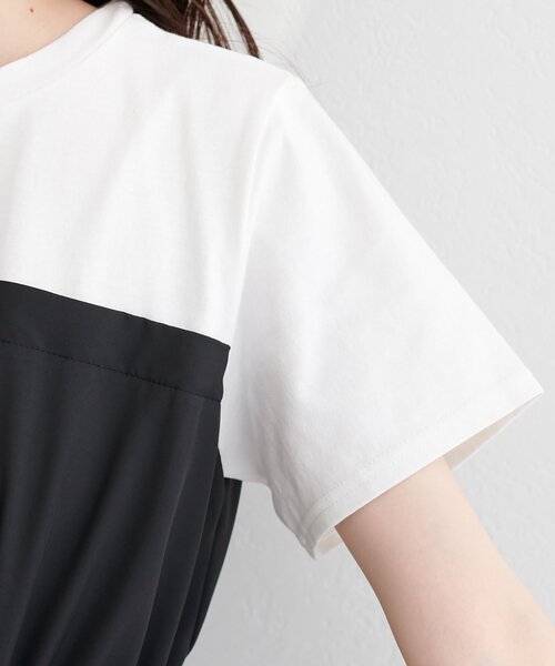 natural couture(ナチュラルクチュール)の「半袖ドッキングバルーンワンピース(ワンピース・レディース・チャコールグレー/ブラック/カーキ・FREE)」の17枚目の写真
