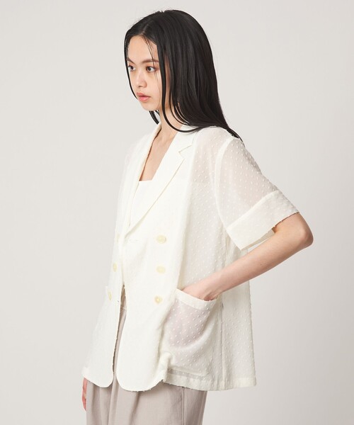 EMMEL REFINES＞EM カットGGT シアー ジャケット（テーラード