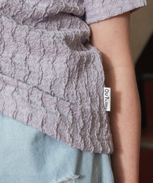 EDWIN(エドウィン)の「【Ou? by EDWIN】シャーリング半袖Tシャツ(Tシャツ/カットソー・キッズ・ラベンダー/オフホワイト・100/120/90/140/110/150/130)」の9枚目の写真