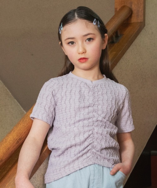 EDWIN(エドウィン)の「【Ou? by EDWIN】シャーリング半袖Tシャツ(Tシャツ/カットソー・キッズ・ラベンダー/オフホワイト・100/120/90/140/110/150/130)」の10枚目の写真