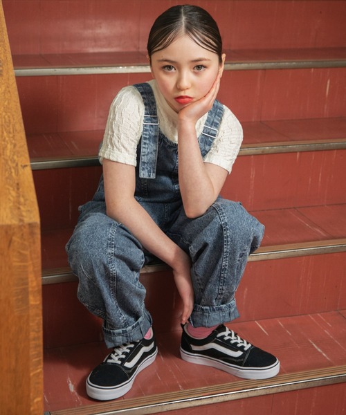 EDWIN(エドウィン)の「【Ou? by EDWIN】シャーリング半袖Tシャツ(Tシャツ/カットソー・キッズ・ラベンダー/オフホワイト・100/120/90/140/110/150/130)」の16枚目の写真