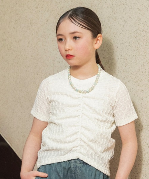 EDWIN(エドウィン)の「【Ou? by EDWIN】シャーリング半袖Tシャツ(Tシャツ/カットソー・キッズ・ラベンダー/オフホワイト・100/120/90/140/110/150/130)」の15枚目の写真