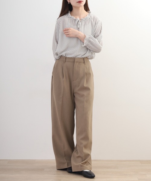 Anna Nicola(アンナニコラ)の「Anna Nicola 幾何柄ブラウス 長袖 シアー(シャツ/ブラウス・レディース・オフホワイト・38)」の6枚目の写真