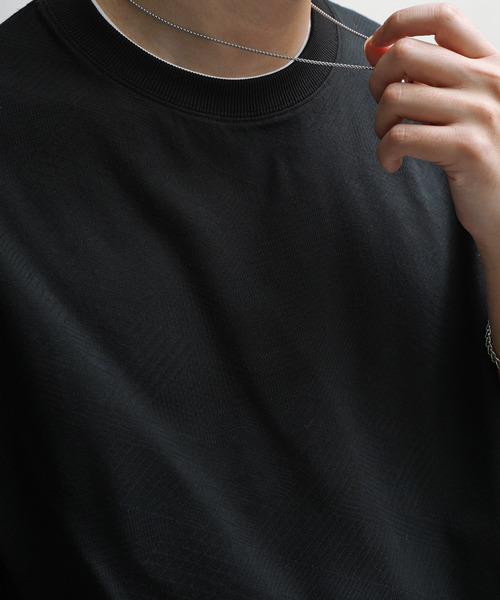 NILWAY（ニルウェイ）の「リンクス JQダブルネック クルーTシャツ（Tシャツ/カットソー・メンズ・オフホワイト/グレー/ブラウン/ブラック・MEDIUM/LARGE/X-LARGE）」の11枚目の写真