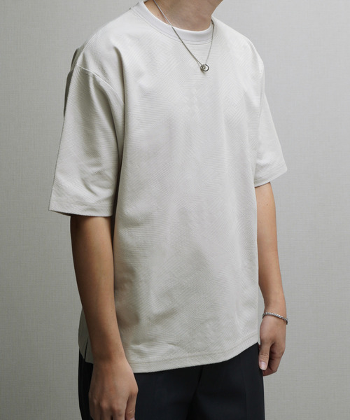NILWAY（ニルウェイ）の「リンクス JQダブルネック クルーTシャツ（Tシャツ/カットソー・メンズ・オフホワイト/グレー/ブラウン/ブラック・MEDIUM/LARGE/X-LARGE）」の19枚目の写真