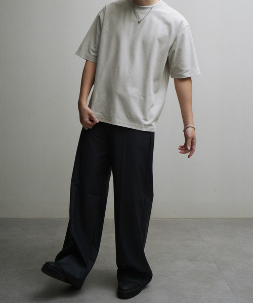 NILWAY（ニルウェイ）の「リンクス JQダブルネック クルーTシャツ（Tシャツ/カットソー・メンズ・オフホワイト/グレー/ブラウン/ブラック・MEDIUM/LARGE/X-LARGE）」の22枚目の写真