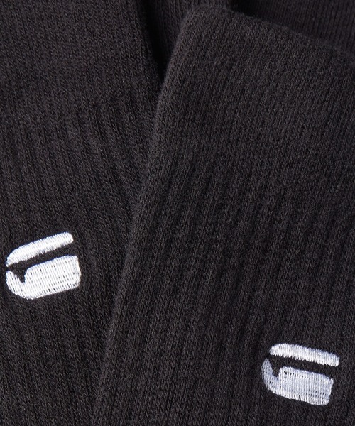 G-STAR(ジースター)の「Socks 3-Pack/ブランドロゴソックス/3枚組(ソックス/靴下・メンズ・ブラック/ホワイト・26-28cm)」の3枚目の写真