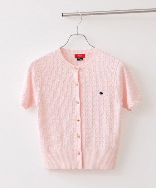 POLO BCS（ポロ ビーシーエス）の「【POLO BCS】VIS別注クルーネックカーディガン（カーディガン/ボレロ・レディース・オフホワイト/チャコールグレー/ブルー/ピンク・FREE）」の4枚目の写真